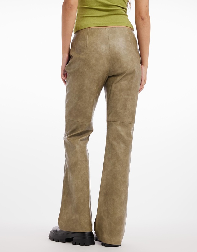 Dazie - Cally PU Low Waisted Leather Pants