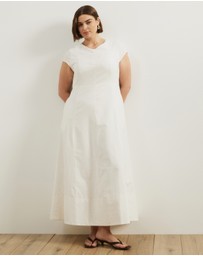Atmos&Here Curvy - Lorry Keyhole Linen Blend Maxi Dress