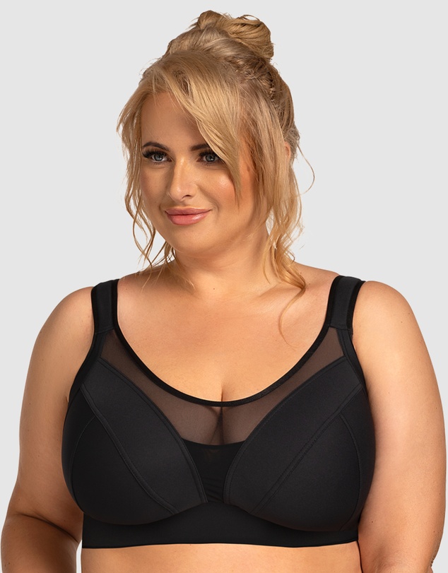 Nessa - Crop Top Style Full Bust Wirefree Sports Bra
