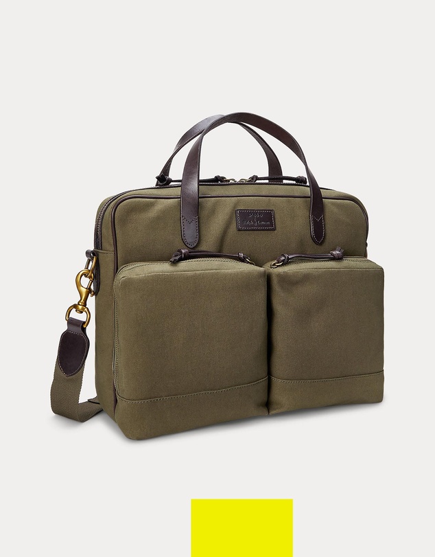 Polo Ralph Lauren - Leather-Trim Canvas Commuter Bag
