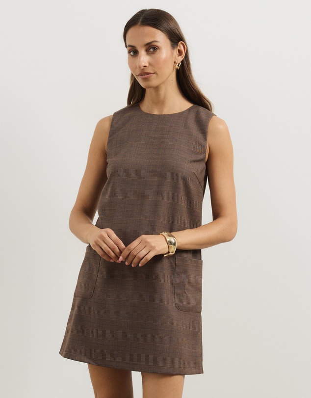 Atmos&Here - Zali Check Suiting Mini Dress