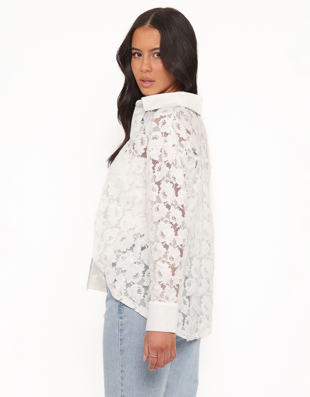 Petal & Pup - Carol Lace Shirt - White