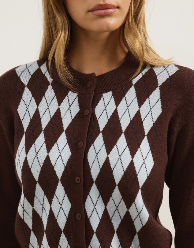 Atmos&Here - Sammi Argyle Knit Cardigan