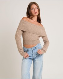 Alice In The Eve - Milly Off Shoulder Knit Sweater