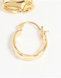 Lovisa - Gold Plated Brass Medium Molten Hoop Earrings