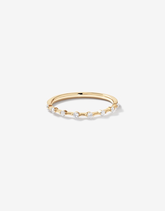 Michael Hill - 0.15 Carat TW Diamond Station Wedding Ring in 14kt Yellow Gold