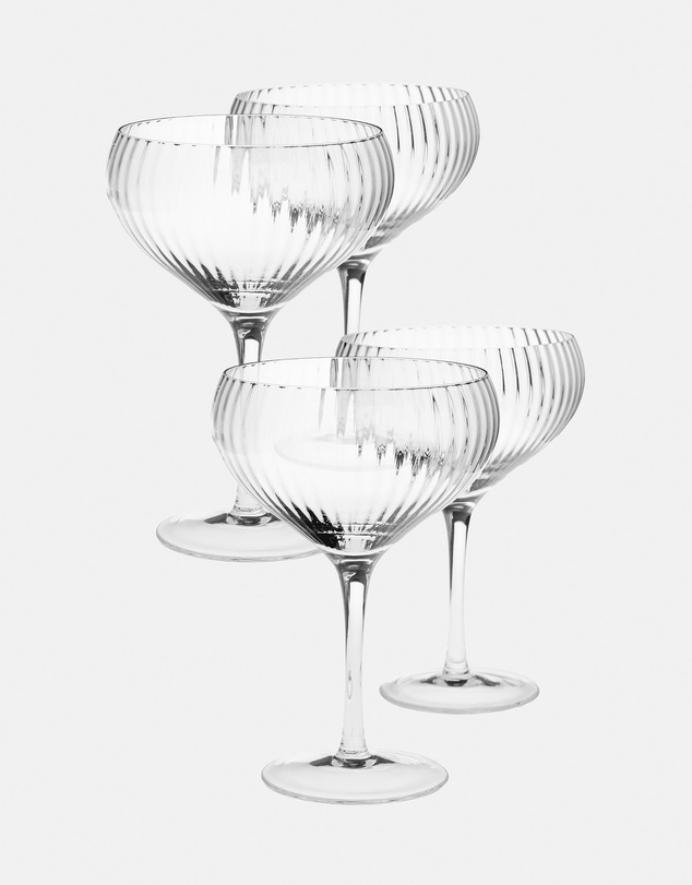 HOTTIE - Ollie 4-Piece Coupe Glass Glass Set