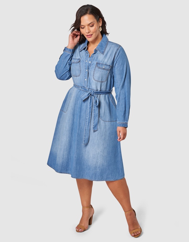 Something 4 Olivia - Dolly Denim Shirt Dress