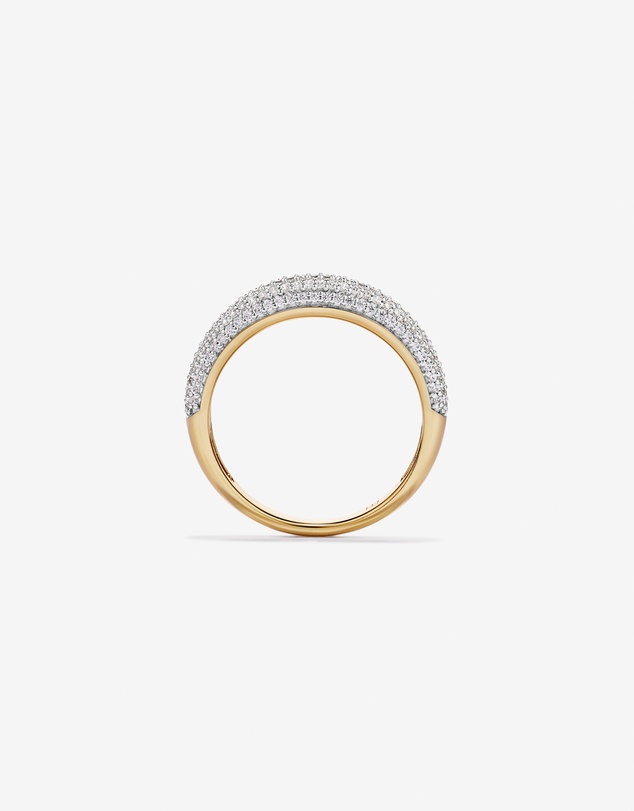 Michael Hill - Pavé Dome Ring with Cubic Zirconia in 18kt Vermeil