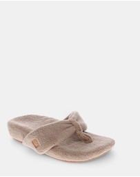 Mia Vita - Cozy Toe Post Slipper - Taupe