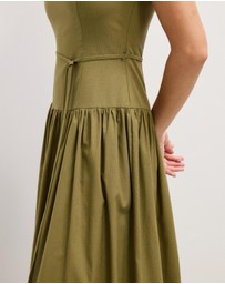 The Fated - Cleo Drop Waist Midi Dress