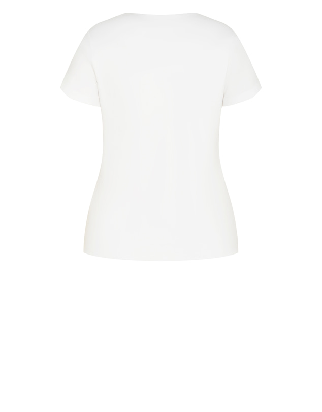 City Chic - Plus size Bronte Short Sleeve Top - ivory