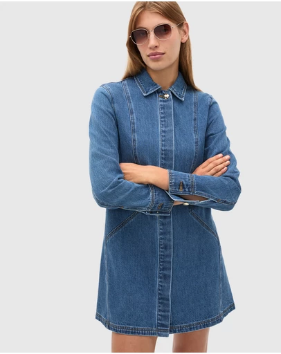Seed Heritage - Denim Longsleeve Mini Dress