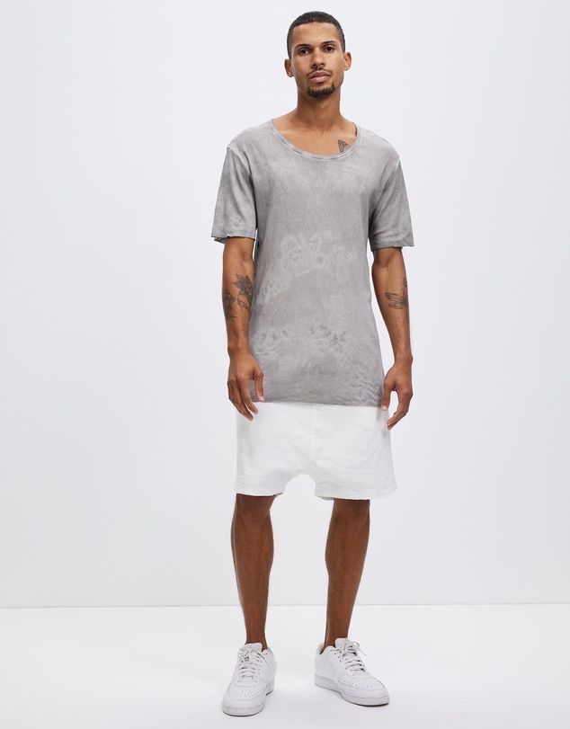 Surrounded By Ghosts - The Garnet Coated Denim Drawstring Shorts