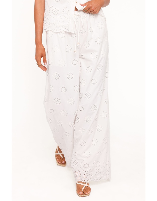 Petal & Pup - Wren Pant - White Broderie