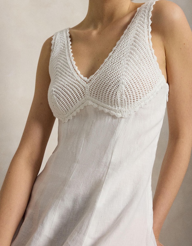 Polo Ralph Lauren - Crochet-Trim Linen Dress