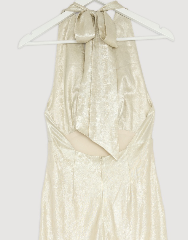 Revibe - Repaired Shona Joy Calder Halter Neck Maxi Dress - AU 6