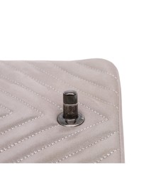 Pre-Loved by Azura Reborn - Pre-Loved Mini Square Classic Chevron Iridescent Calfskin Single Flap