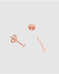 Ichu - Tiny Rose Gold Dot Studs