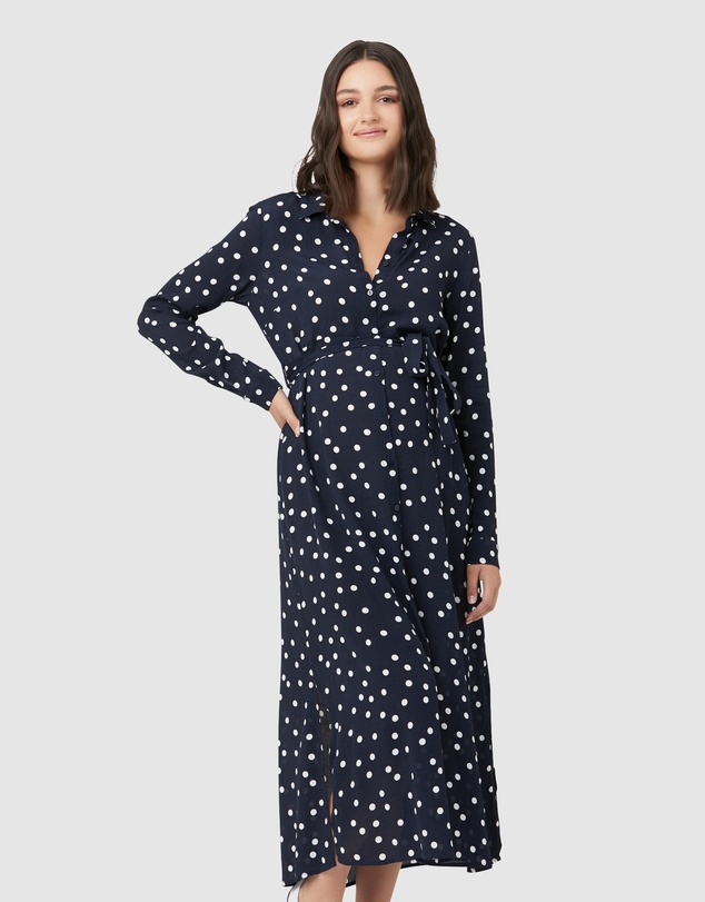 Ripe Maternity - Spot Shirt Dress