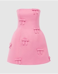 LEO LIN - Roselle Bow Mini Dress