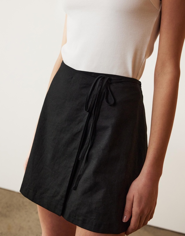 Atmos&Here - Tristan Linen Blend Mini Skirt
