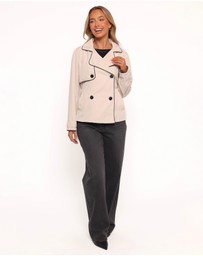 Petal & Pup - Franklin Cropped Trench - Ecru