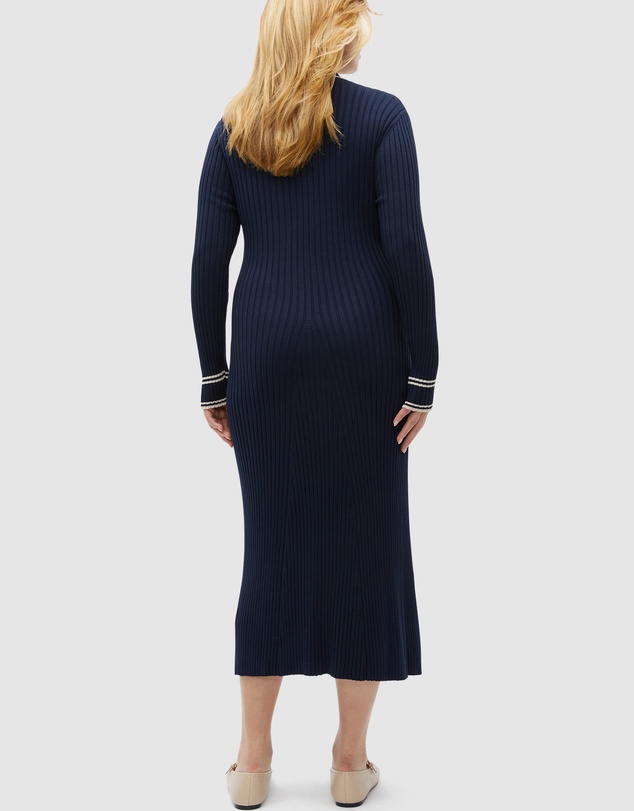 Seed Heritage - Polo Tipping Knit Midi Dress