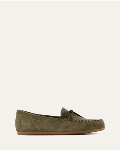 OLIVE SUEDE