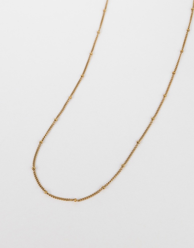 Wanderlust + Co - Beaded Gold Essential Chain Necklace