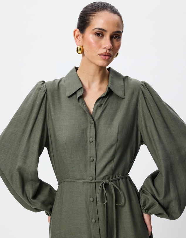 Tussah - Cara Blouson Sleeve Midi Dress