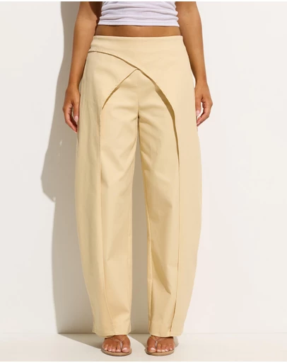 Dazie - Nikia Low Rise Wrap Barrel Cotton Pants