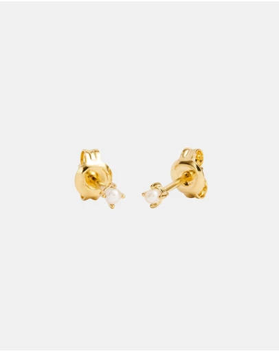 By Charlotte - Moonlight Pearl Stud Earrings
