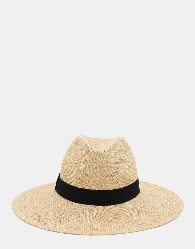 Morgan & Taylor - Kiran Woven Straw Fedora in Natural Beige