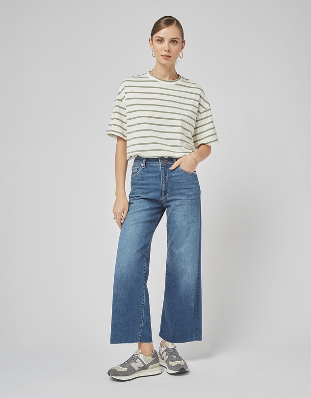 DRICOPER DENIM - Amy Oil Green Stripe Tee