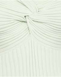 Petal & Pup - Demi Twist Detail Knit Top - Sage