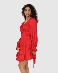Belle & Bloom - Wild Flower Embroidered Wrap Dress