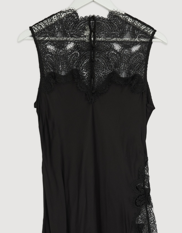 Revibe - Repaired Shona Joy Jamila Lace High Neck Maxi Dress - AU 12