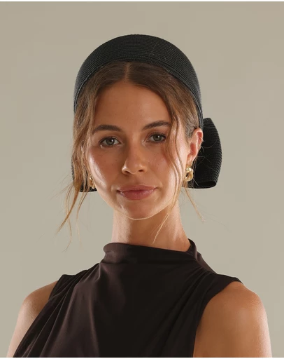 Morgan & Taylor - Tara Racewear Pillbox Hat in Black