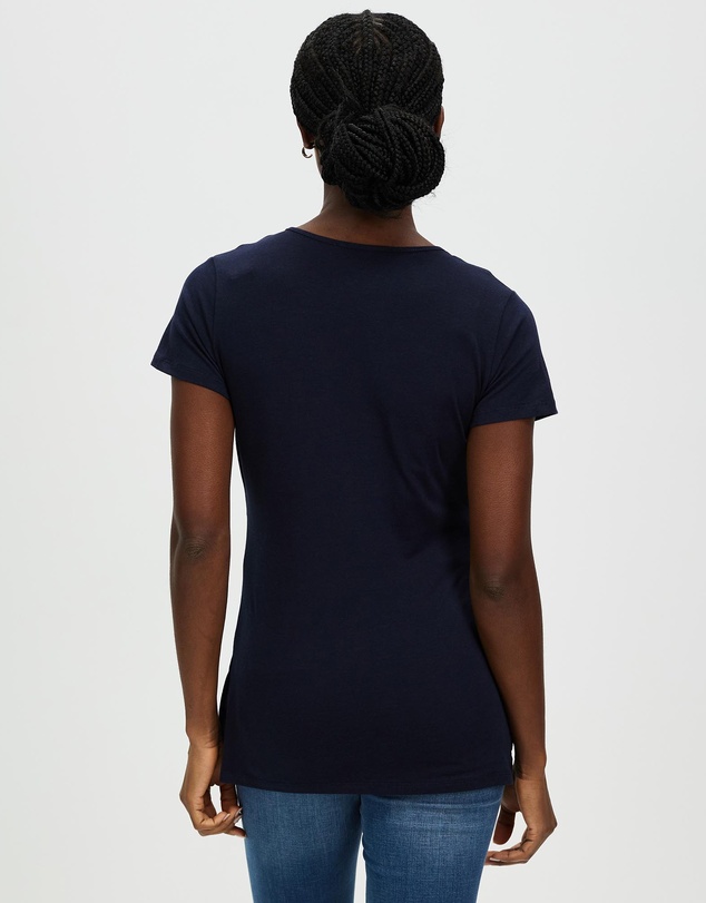 Angel Maternity - Maternity & Nursing Crossover Short Sleeve Tee