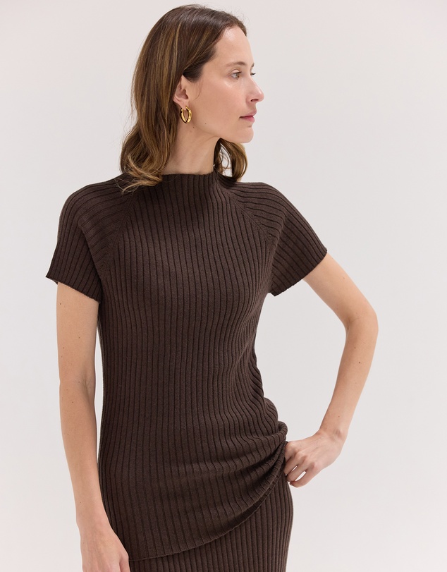 Cloth & Co. - The Rib Knit Tee Brazil Nut