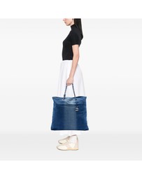 Pre-Loved by Azura Reborn - Pre-Loved Printed Denim Shopping Tote