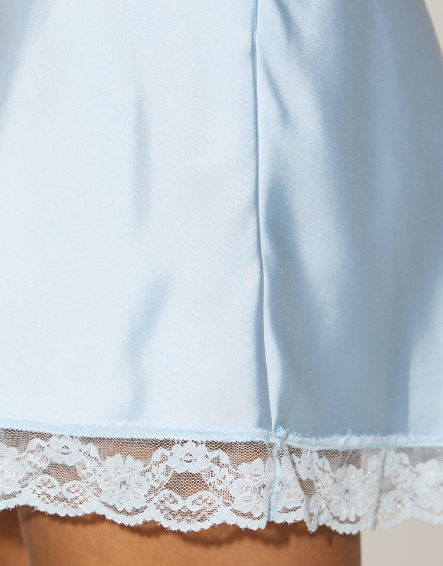 Dazie - Moonlit Lace Satin Mini Dress