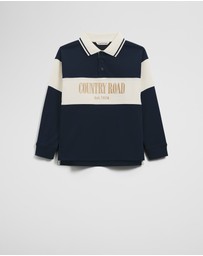 Country Road - Organically Grown Cotton Logo Rugby Top