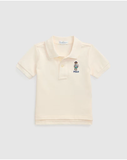 Polo Ralph Lauren - Polo Bear Cotton Mesh Polo Shirt - ICONIC EXCLUSIVE - Babies