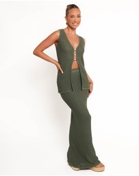 Petal & Pup - Asplie Knit Maxi Skirt - Olive