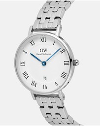 Daniel Wellington - Petite 28mm Roman Numerals Date 5-Link S