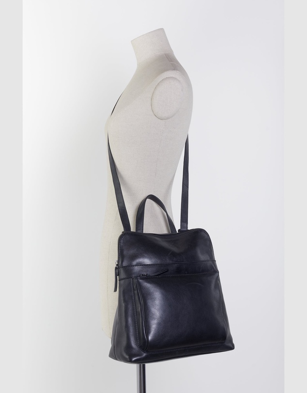 Evity - Maya Leather Convertible Backpack