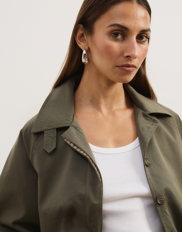 Atmos&Here - Osa Cropped Trench Coat