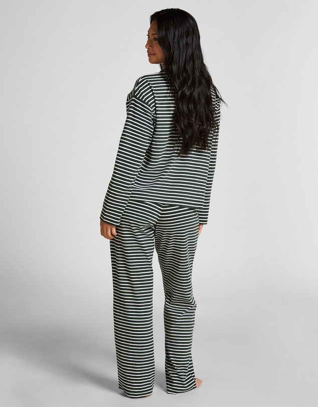 Hunkemoller - Long Sleeve Cotton Jersey Stripe PJ Set